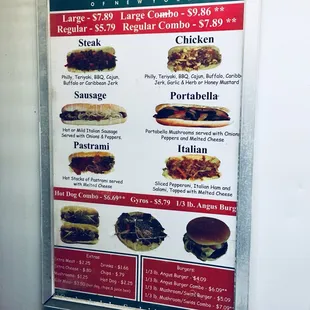 the menu