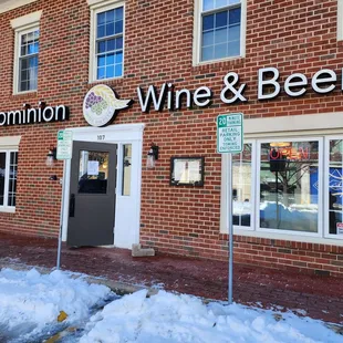 the front of the building