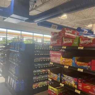 the inside of a domino store