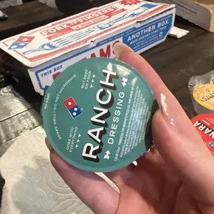 Ranch that's supposed to be more marinara sauce.