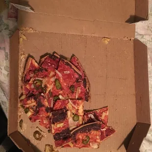 Opened the box and this is exactly how it was. Not eating this.. who can I talk to for a refund. payed 20$+ a 6$ tip for this...