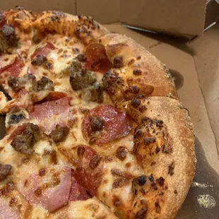 Meat lovers pizza