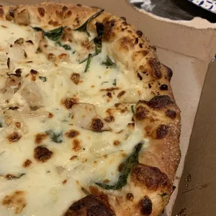 Chicken spinach and Alfredo