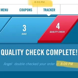 30 minutes for a quality check? What’s up with this pizza sitting there for that long?