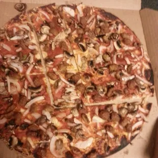 Order a pizza from Dominos last night. I wouldnt be complaining but the fact I  had to wait an hour and a half was ridiculous.
