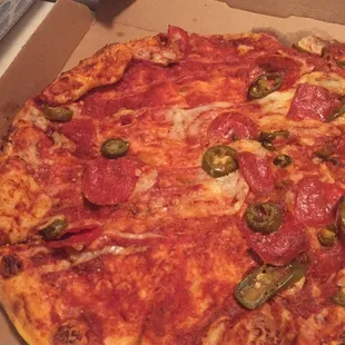 All the topings, including the cheese where off the pizza!