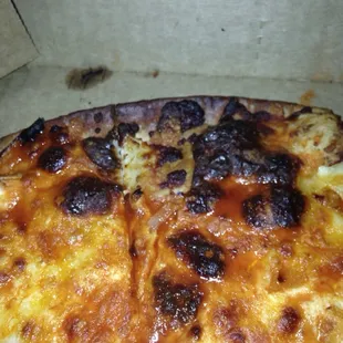 Burnt pizza!!