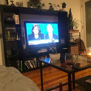 a television in a living room