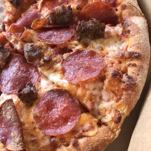 Medium two topping, well done