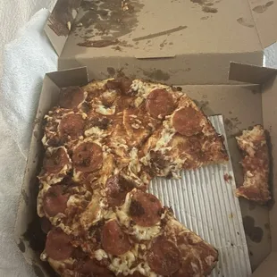 Disappointment, also a gloopy mess in a pizza box.