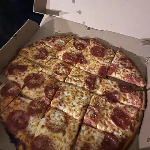 a pizza in a box