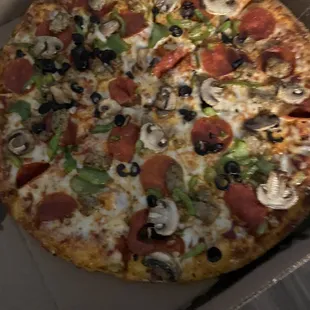 Large 5 toppings pizza for 10.99