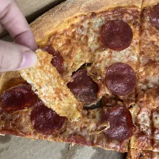 Piece of dough thrown on top to cover the hole