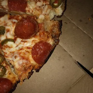 Pepperoni where crust should be.