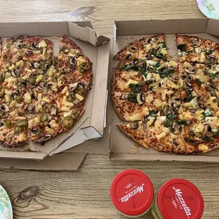 Two Large Thin Pizzas