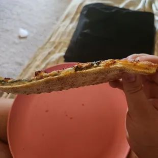 Very thin bread with hardly any cheese. Disappointing.