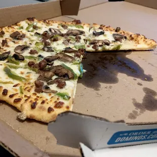 Double green peppers and double mushrooms???