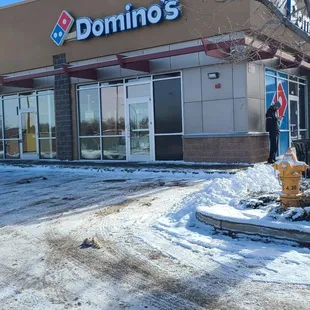 the front of the building