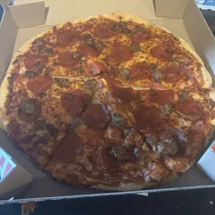 Medium sausage and pepperoni