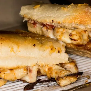 the inside of a sandwich