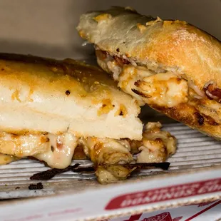 the inside of a sandwich