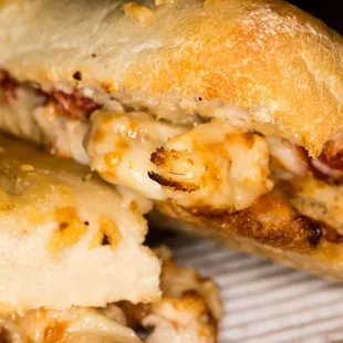 a close up of a sandwich