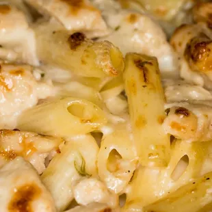a chicken and pasta dish