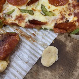 Dough for crust that went through the oven twice