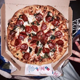 Pepperoni spinach
