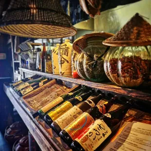 a variety of spices on a shelf