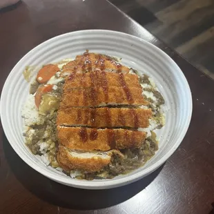 Cheesy Beef Curry With Chicken Katsu