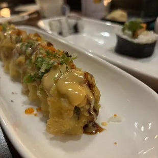 Baked tempura shrimp roll