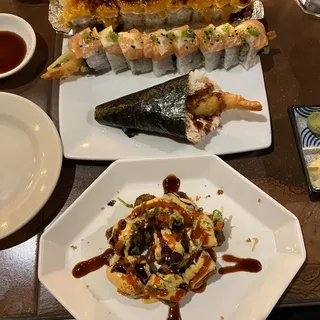Crab & Shrimp Tempura Hand Roll Maki