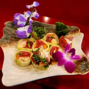 Sashimi Cucumber Roll.