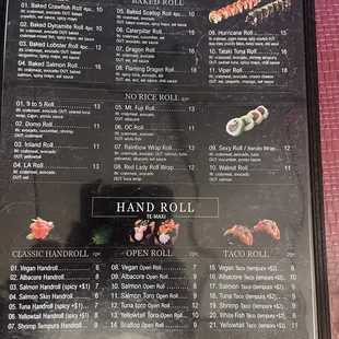 New menu from Domo Sushi