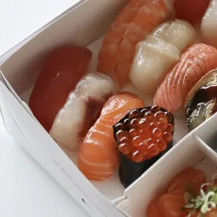 sashimi, sushi, sushi and sashimi, food