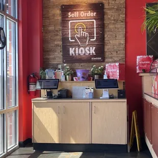the front desk of a restaurant