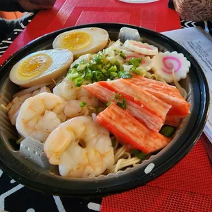 a bowl of food on a table