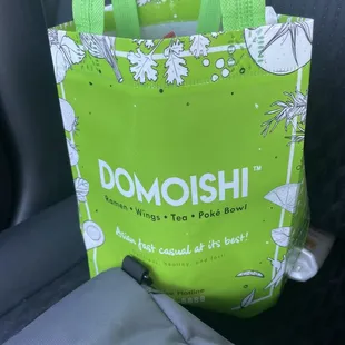 Glad nobody had a camera to see my face when they gave me this bag.  First visit to Domoishi already loving this experience