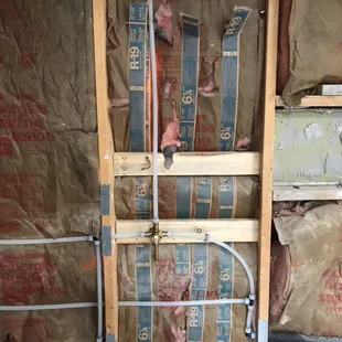 Shower remodel                   valve installation