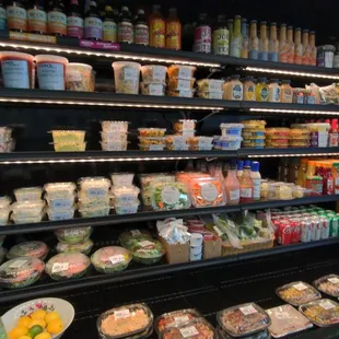 a display of frozen food