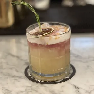 Danny&apos;s take on a whisky sour Also take a visit to the &quot;I&apos;M NOT A KUMQUAT, YOU MINT LICKER&quot; it&apos;s his signature spring drink.