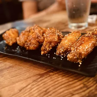 Crispy kimchi butter wings