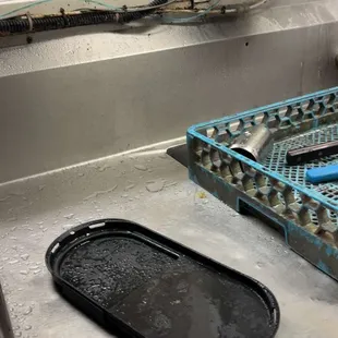 This is the wall next to the dishwasher, and on the other side of opening is where food is.