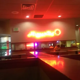 The neon is supposed to say "margaritas"