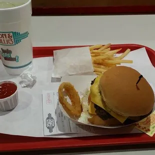 Double Don with lemonade.