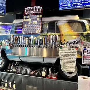 a truck with a beer tap