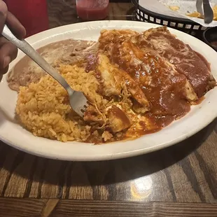 Chicken enchiladas