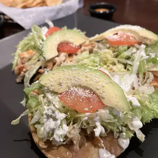 Tostadas de pollo. Fantastic.