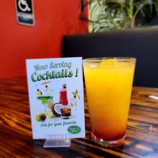 Ordered the tequila sunrise it was delicious